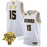 Camiseta Denver Nuggets Nikola Jokic NO 15 Ciudad 2023 NBA Finals Blanco